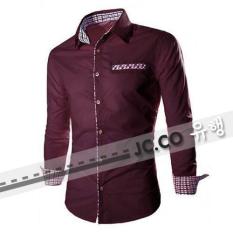 Ready Kemeja Pria Murah Surabaya Felix Maroon