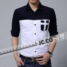 Ready Kemeja Pria Murah Surabaya Nathan White Cotton Stretch