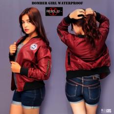 REBEL ID BOMBER JAKET wanita - maroon