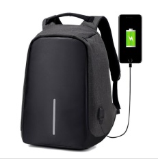 Ransel Yang Bisa Diisi Ulang dengan USB untuk Telepon Seluler dan Laptop 16 Inch (Hitam)-Intl