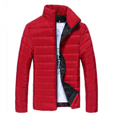 Merah 2017 Winter Duck Down Jaket Ultra Men Solid Mantel Parka Fashion Mens Jaket Down STAND COLLAR Bulu Pakaian Luar Mantel Ukuran Besar 3XL-Intl