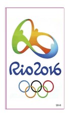 Redcolourful Individualisasi Pria dan Wanita Olimpiade 2016 Model Anti-Air Tato Stiker 5 Pcs-Internasional
