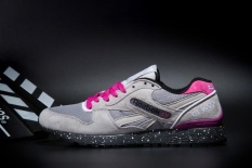 Reebok Sepatu Kasual Wanita GL6000 Olahraga Sepatu Sepatu Lari Reebok Klasik Berjalan Sepatu (grey Pink Splash-INK) -Intl