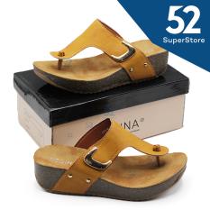 Regina Sandal Wedges Wanita Hak 5 CM 1704-003 - Camel Size 37-41