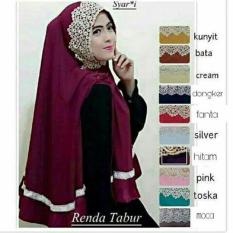 Renda Tabur Jersey Hijab Jilbab Kerudung Khimar Syari