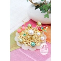 Sewa Korea Selatan Diimpor Imitasi Giok Beads Butterfly Flutter Court Of Tiara-Intl