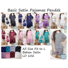 Reyn Shop - Satin Pajamas Pendek / Baju Tidur / Piyama dewasa Pendek / Setelan Baju Tidur