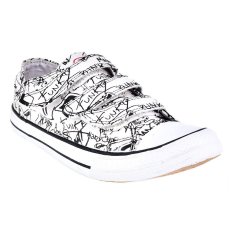 Rhumell Sepatu Sneakers Artis Velcro Low - Putih/Hitam