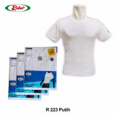 Rider Sport R223BP Kaos Dalam Pria T-shirt round O-neck - Putih