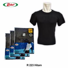 Rider Sport R223BWH Kaos Dalam Pria T-shirt round O-neck - Hitam