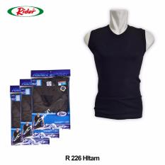 Rider Sport R226BWH Vest V-neck - Kaos Dalam Pria - Hitam