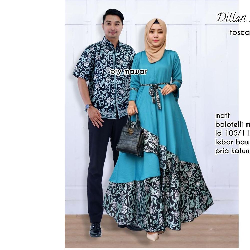 DISKON Riuisme Couple Gamis Baju Kondangan Baju Batik
