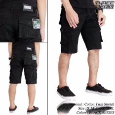 Rjr Celana Cargo Pendek ( Hitam )