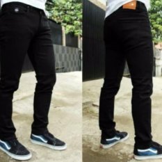 Rjr celana denim pensil pria Hitam / bisa cod