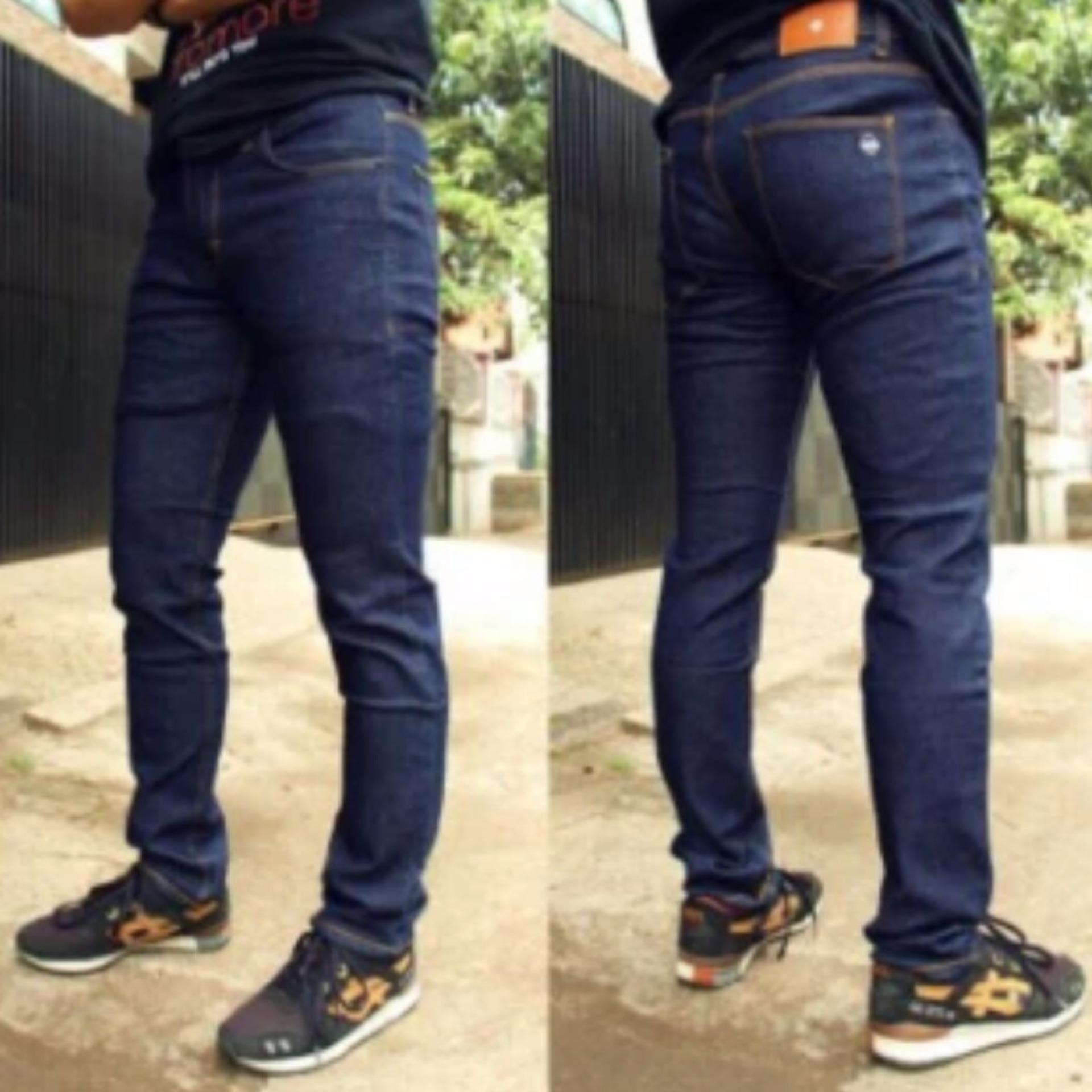 Rjr celana jeans biru navy