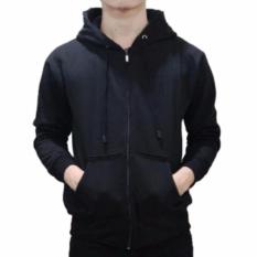 Rjr Zipper polos Hitam