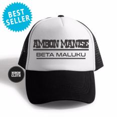 RLUCK8888 TOPI TRUCKER AMBON MANISE BETA MALUKU - HITAM PUTIH