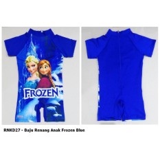 RNKD27 - Baju Renang Anak Frozen Blue