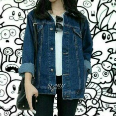 RNW NEW Jaket Denim Oversize Wanita _ Blue wash / Blue /BIruwash