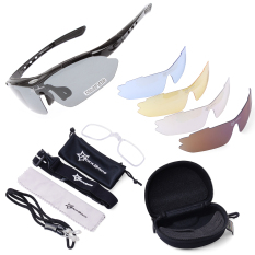 ROCKBROS Terpolarisasi Bersepeda Sunglasses Sepeda Sport Kacamata Goggles (Bingkai Hitam) CS010-SZ-Intl-Intl