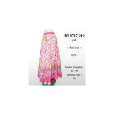 Rok Batik Panjang Klok Warna Pink / Bawahan Payung Muslim B30717010