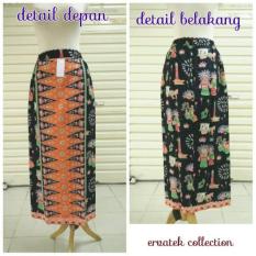 Rok Sepan Tumpal Panjang ST02 JAHITAN HOMEMADE Rok Betawi Motif Pucuk Rebung Abang None ONDEL ONDEL
