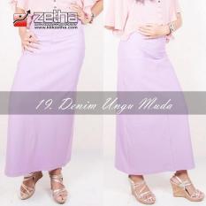 Rok Zetha ukuran S, M, L, XL Denim Full Black /Rok Kerja Wanita/Rok Cewek Panjang/Rok Panjang