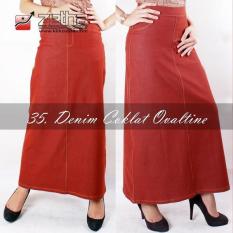 Rok Zetha ukuran S, M, L, XL Denim Full Black /Rok Kerja Wanita/Rok Cewek Panjang/Rok Panjang