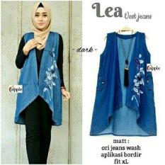 Rompi Jeans Wanita / Outer Hijab / Cardigan / Luaran : Lea Vest Jeans