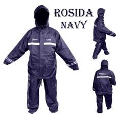 Rosida Jas Hujan Stelan Jaket Celana 2 Lapis New Desain Sporty Tipe R882 Suit - Navy/Dongker