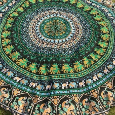 Sepanjang Bohemian Hippie Tapestry Pantai Picnic Throw Yoga Alas Handuk Selimut-Internasional