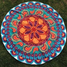 Sepanjang Cetak Hippie Tapestry Pantai Picnic Throw Yoga Alas Handuk Selimut-Internasional