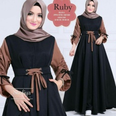 Ruby fashion long dress wanita gamis termura(99=XL no kerudung)(127= L + kerudung)