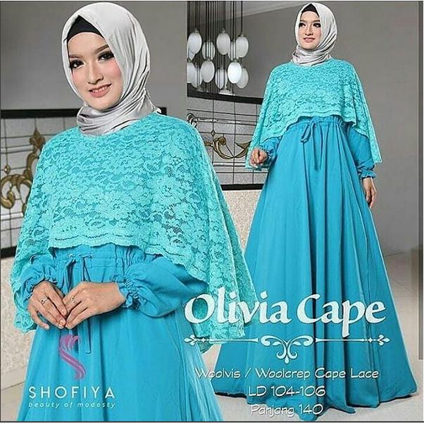 RULIVA - DRESS WANITA MAXI CAPE DRESS MUSLIM GAMIS MUSLIM DRESS FASHION WANITA