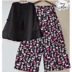 RULIVA - STELAN KULOT SETELAN KULOT SETELAN MUSLIMAH CELANA KULOT SET BAJU MUSLIM
