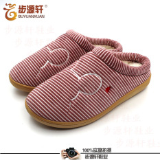 Rumah Datar Non-slip Sandal Beberapa Kapas Beijing Sepatu Kain Bekas (Merah)