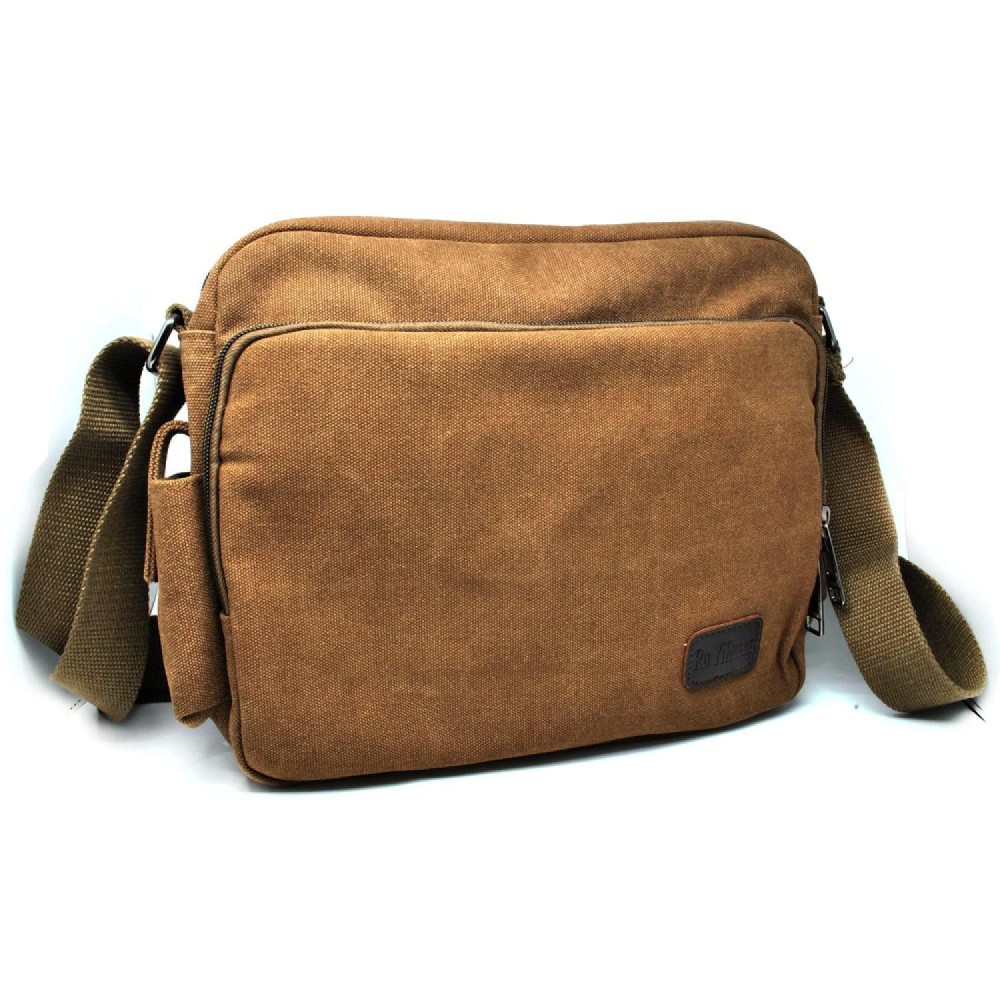 HARGA MURAH Ruyihuang Tas Selempang Pria Canvas Men Vintage Shoulder Ruyihuang Tas Selempang Pria Canvas Men Vintage Shoulder Messenger Travel Bag