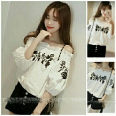 vanessa sabrina rose hitam / Blouse Sabrina White / Baju Wanita / Blouse Korea / Atasan Wanita / Baju Formal / Kemeja Wanita / Kemeja Formal / Atasan Muslim / Kemeja Cewek Tunik / Kemeja Kerja / Kemeja Katun / Baju Sabrina