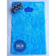 Sajadah Swissroll Orlin Warna Biru Muda / Sajadah Bulu / Sajadah Empuk / Sajadah Busa / Sajadah Empuk / Sajadah Polos