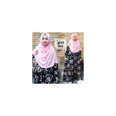 Gamis katun jepang ori jepan desain motif sakura black