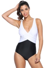[Penjualan Di Breakdown HARGA YANG TERBAIK UNTUK Maya Terbaik Penjualan Wanita Seksi Satu Kepingan Warna Kontras Tanpa Bagian Belakang Baju Renang baju Renang (Putih) -Internasional
