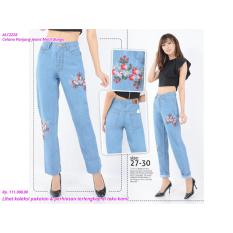 SALE Celana Panjang Jeans Motif Bunga TERMURAH