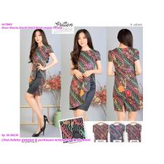 SALE Dress Wanita Murah Motif Batik Lengan Pendek TERMURAH