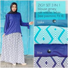 SALE ZIGY SET – Stelan Fashion Wanita Muslimah Terkini Baju Pesta Grosir Jersey Lotus