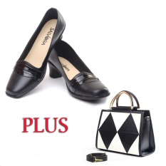 Salvora sepatu formal 5cm 02 free SV08 hitam
