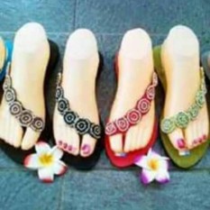 Sandal Elastik Bali Miring Biasa