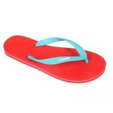 Sandal Fipper Slick - Sendal Jepit - Sendal Pantai Orange Green - UK 9