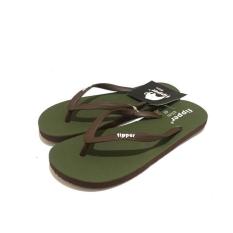 Sandal Fipper Slim Green Army Brown