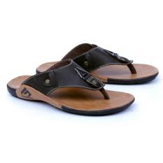Sandal Flat / Kasual Pria Warna Coklat Tua Garsel Shoes - GSG 3429