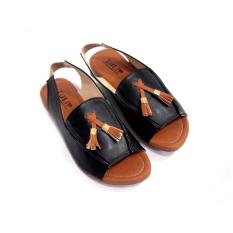 Sandal Indie Hitam Fashion Sandals Slipon Korea Indie Fse061